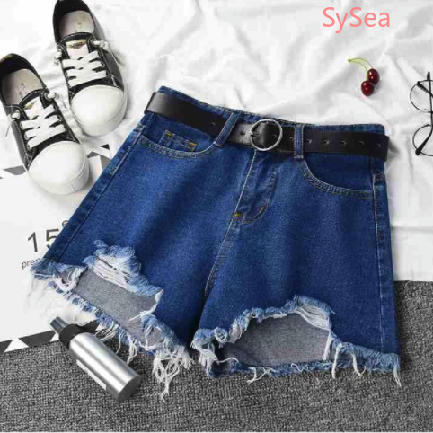 Quần Short Jean Lưng Cao Ống Rộng Thời Trang Mùa Hè Cho Nữ