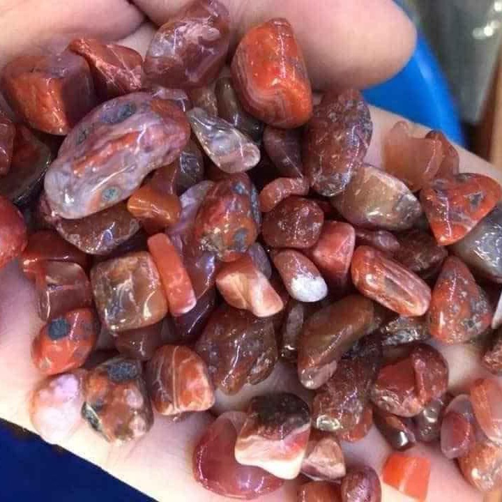 100gr Đá hạt màu đỏ Agate