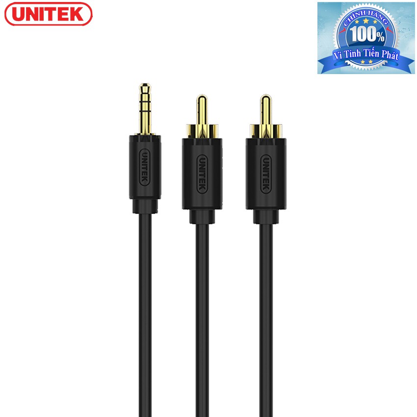 [Mã ELHACE giảm 4% đơn 300K] Dây cáp audio rắc 3.5 ra AV loại xịn Unitek Y-C938BK dài 1.5m