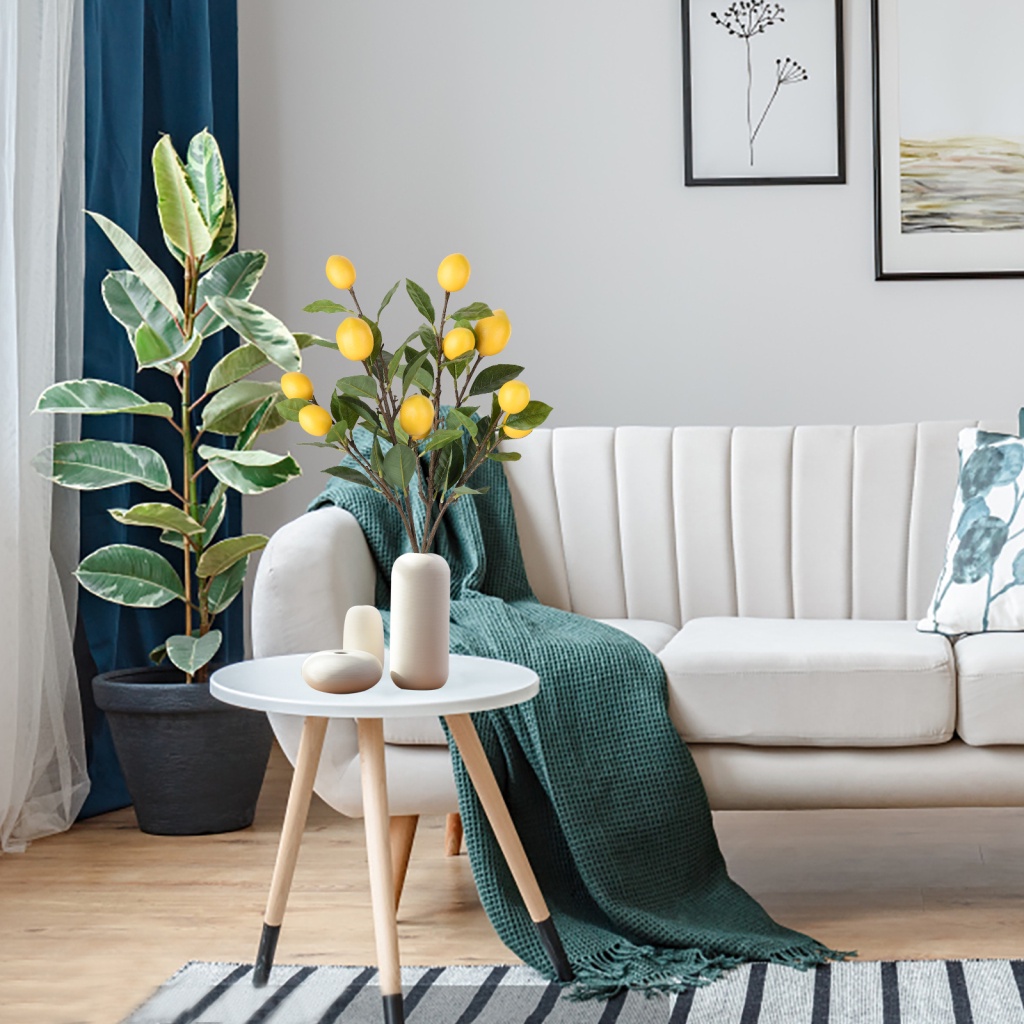 1 Nhánh Chanh Nhân Tạo Bằng Xốp Nhựa 67cm Trang Trí Nhà Cửa / Văn Phòng / Tiệc Tùng