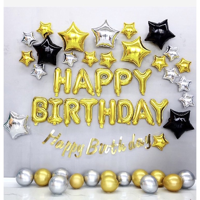 Set bóng sinh nhật dễ trang trí đầy đủ phụ kiện