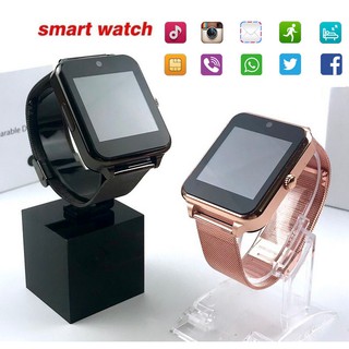 Đồng Hồ Thông Minh Smartwatch Z60 Màn Hình Cảm Ứng, Dây Kim Loại, Lắp Sim Nghe Gọi 2 Chiều Thời Trang