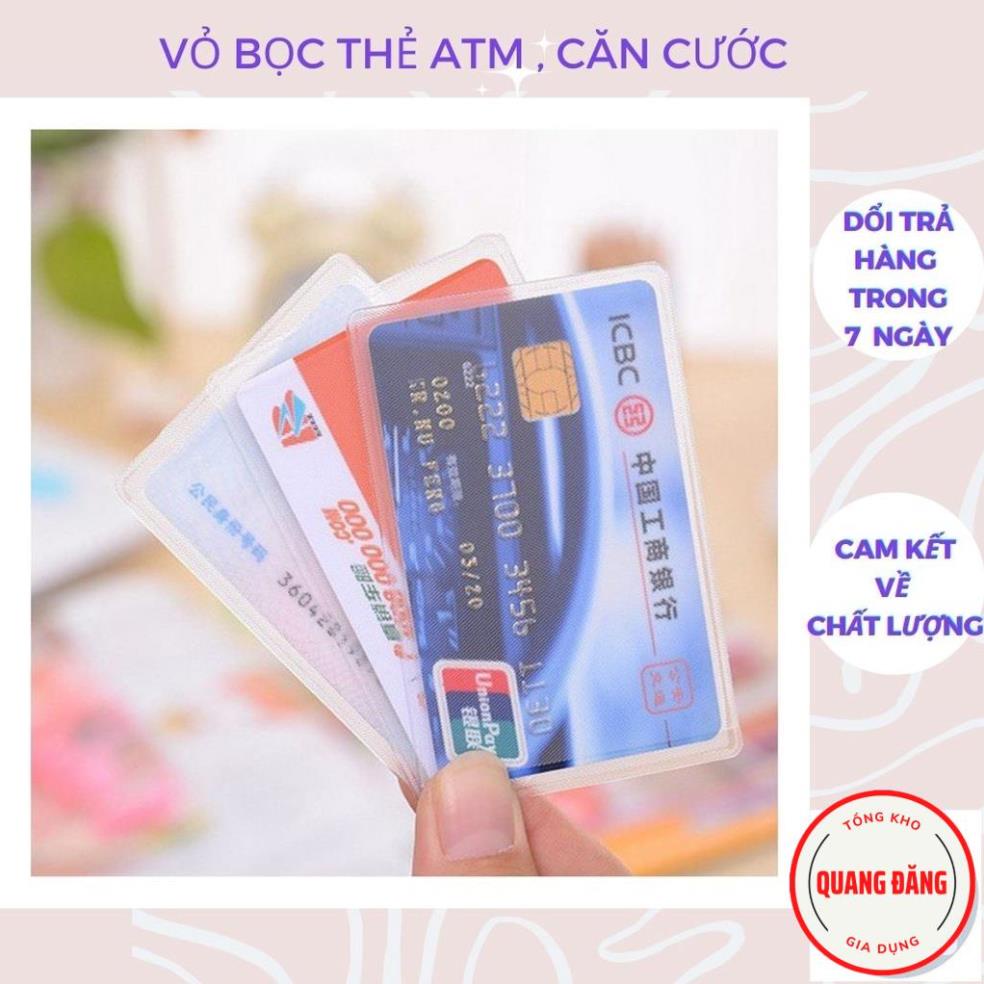 Vỏ bọc thẻ học sinh bảo quản , Túi đựng căn cước trong suốt bảo quản thẻ 1 mặt nhám chống vân tay