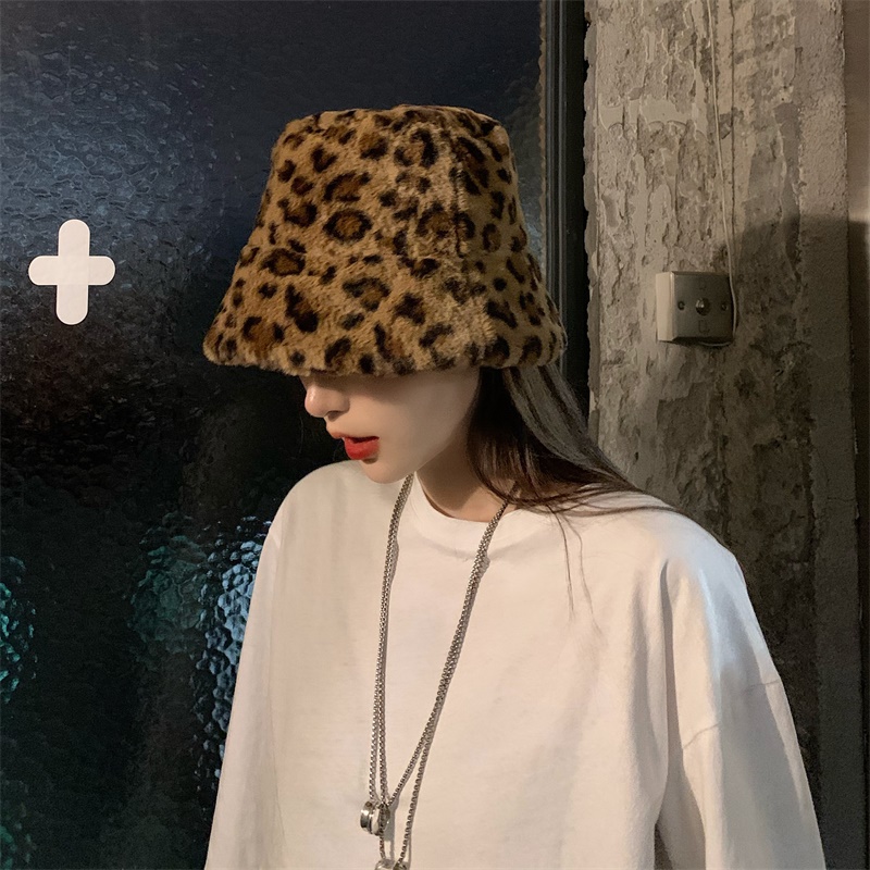 Nón Bucket Phủ Lông Dày Giữ Ấm Thời Trang Thu Đông Dành Cho Nữ 22A88