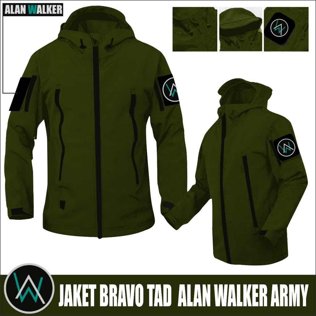 Áo khoác chiến thuật Alan walker màu đen siêu chống thấm nước