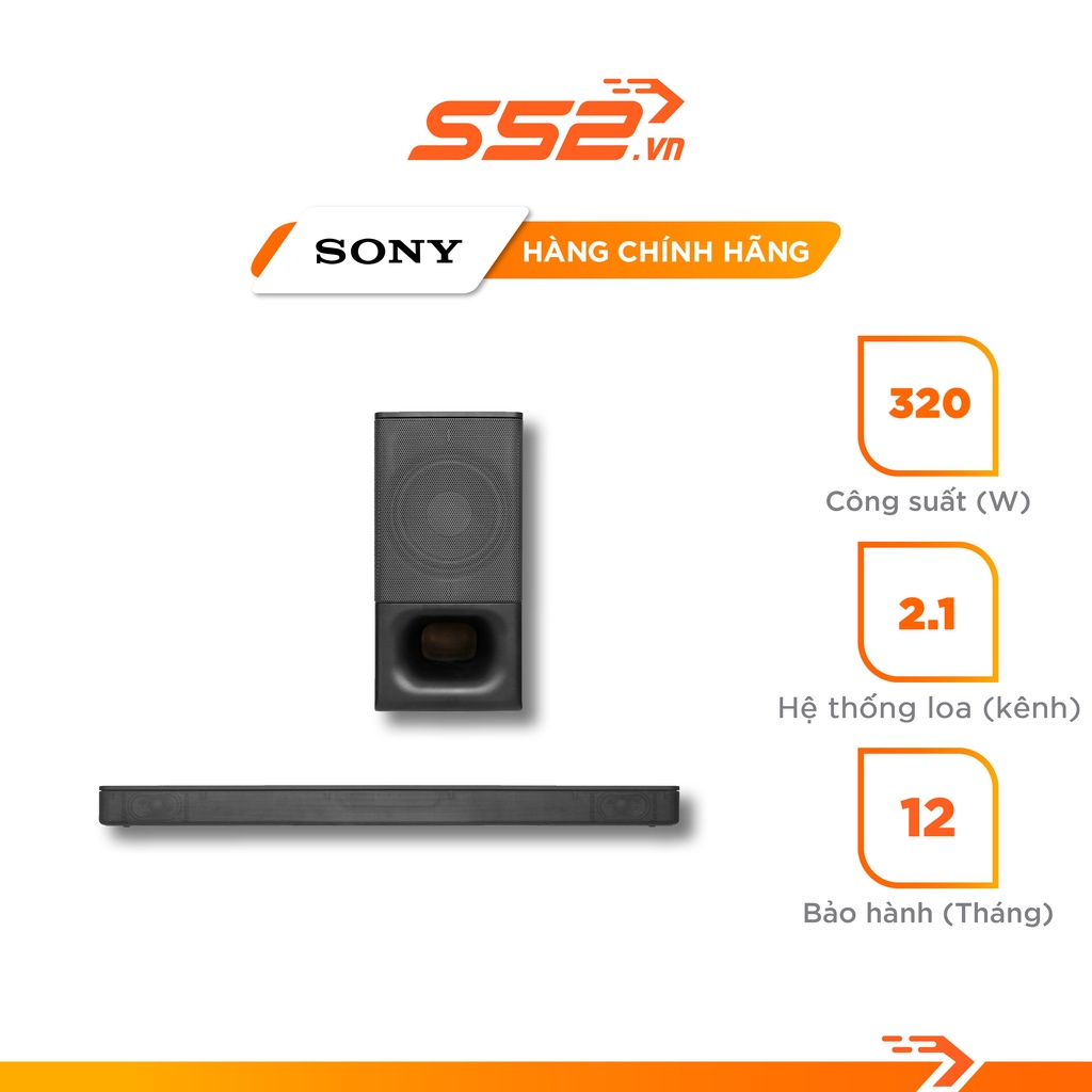 Dàn Âm Thanh Soundbar Sony 2.1 HT-S350/M SP1 - Kết Nối Bluetooth/ USB/ HDMI - Bảo Hành Chính Hãng
