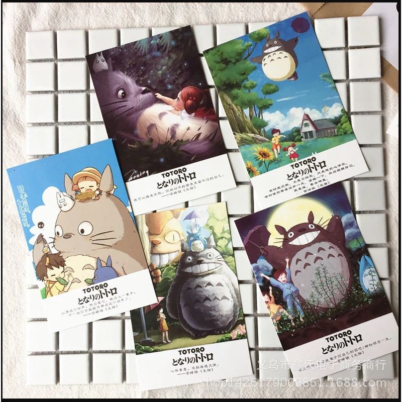 Hộp 36 Postcard Bưu Thiếp Thiệp Trang Trí Kích Thước 9x14cm - Totoro