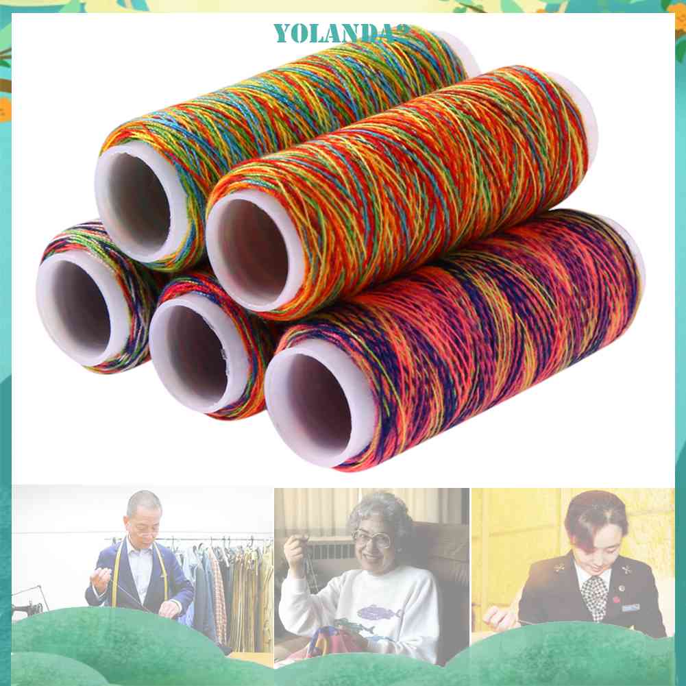 Set 5 Cuộn Chỉ Thêu Nhiều Màu Sắc