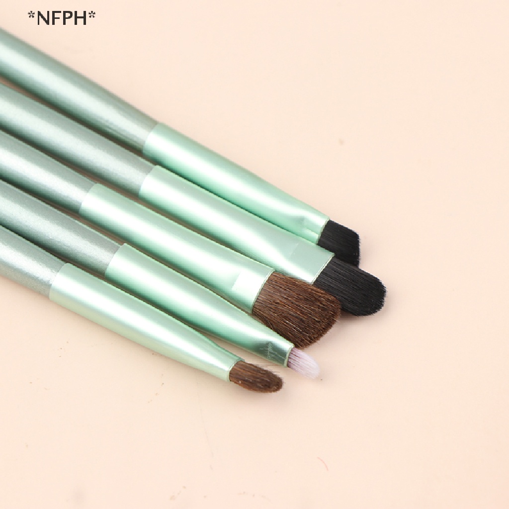Set 5 Cọ Trang Điểm Tán Nền Đánh Mắt Khói Vẽ Mắt &amp; Cọ Môi Kích Thước Nhỏ Gọn