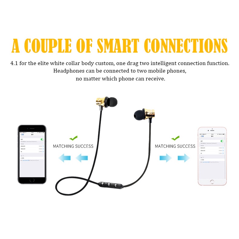 Tai Nghe Nhét Tai Thể Thao XT11 Kết Nối Bluetooth Không Dây Âm Thanh Stereo HD Có Mic Cho Android IOS