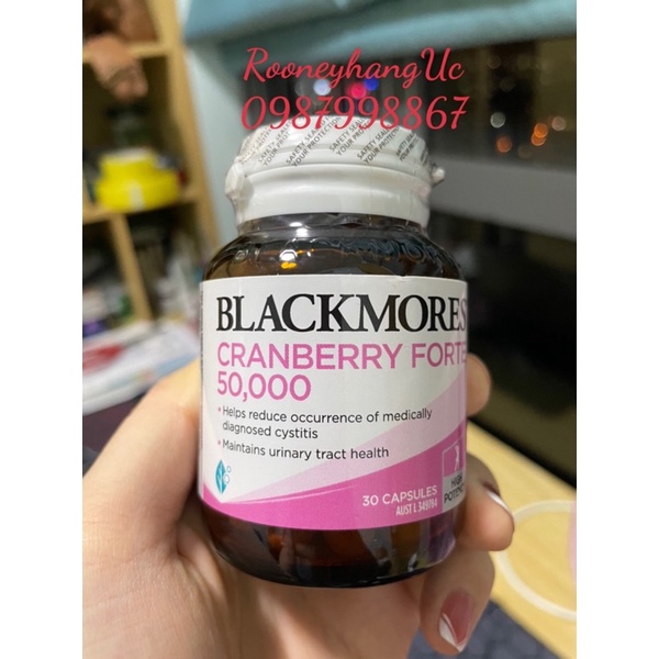 VIÊN UỐNG HỖ TRỢ VIÊM ĐƯỜNG TIẾT NIỆU CRANBERRY FORTE BLACKMORES 30 VIÊN
