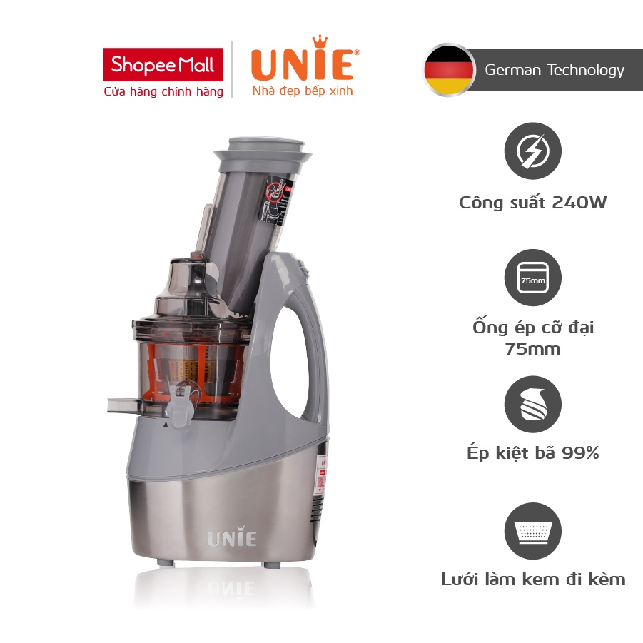 Máy ép chậm hoa quả UNIE UE-580 dung tích 250 ml công suất 240W