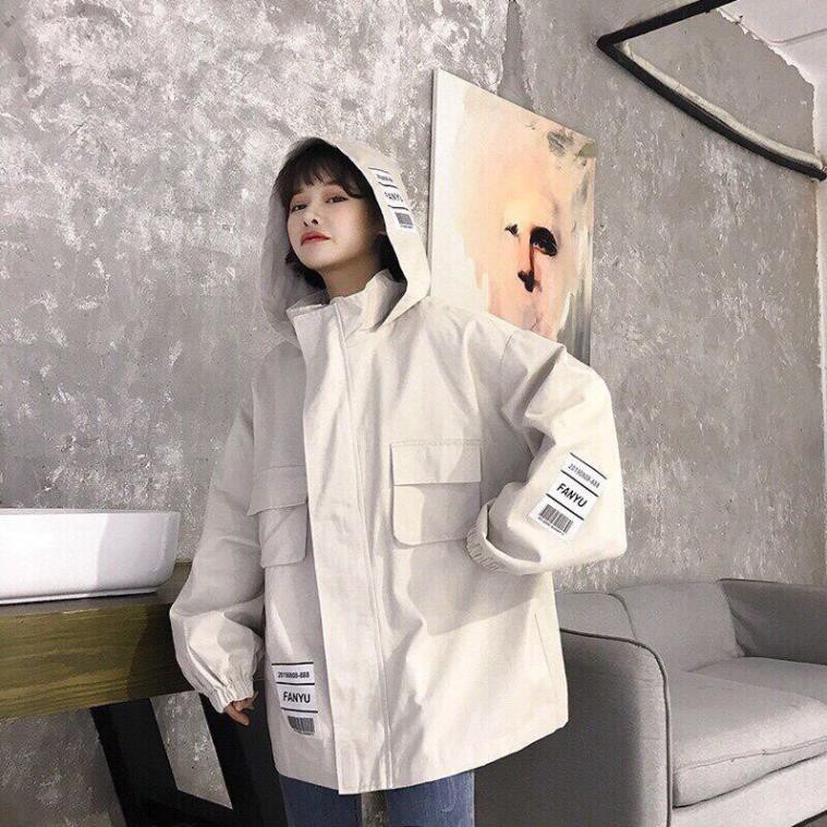 Áo Khoác Kaki Chống Nắng dành cho nam nữ và cặp đôi túi hộp LOKI SHOP , Unisex Form Rộng in lưng Jacket Ulzzang | BigBuy360 - bigbuy360.vn