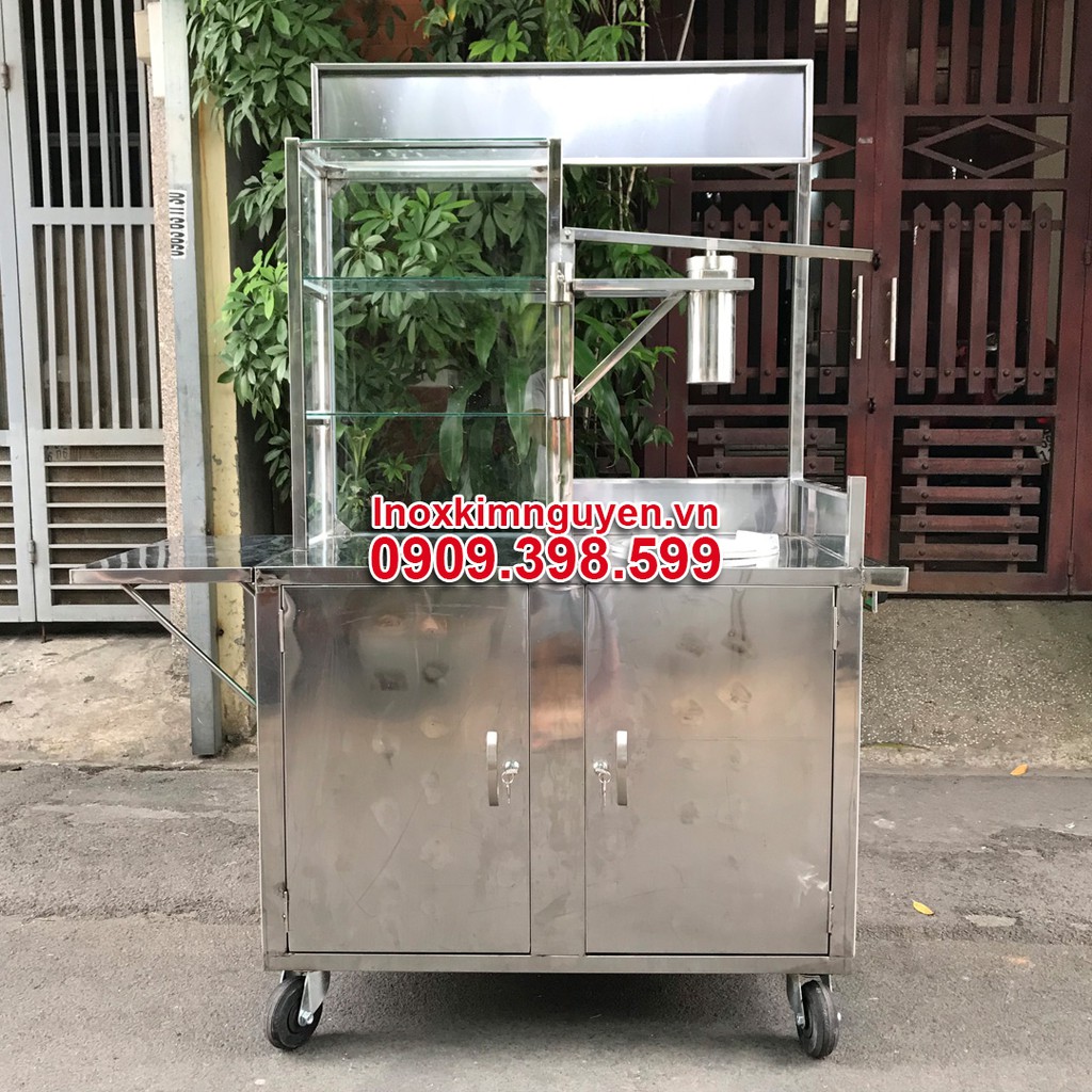 Trọn bộ xe bánh mì chả cá 1M