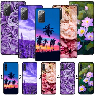 Ốp Lưng Họa Tiết Hoa Sen Tím Cho Oppo Reno 5 4 3 Pro 2 Z F 2f 2z F5 F17 Pro A93 A73 2020 Reno5 Reno4