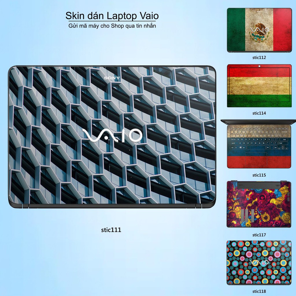 Skin dán Laptop Sony Vaio in hình Hoa văn sticker _nhiều mẫu 19 (inbox mã máy cho Shop)