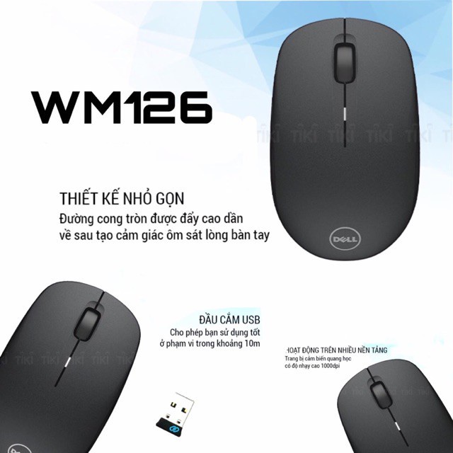 Chuột Không Dây Dell WM126 Chính Hãng - BH 12T