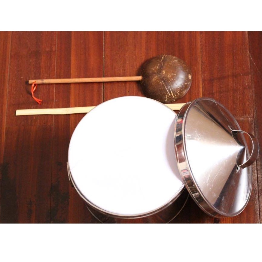 Nồi Làm Bánh Cuốn/Hấp Bánh/ Cháng Bánh Inox  201 Tặng Kèm Vòng, Màng, Dích Bánh Size 22-26cm