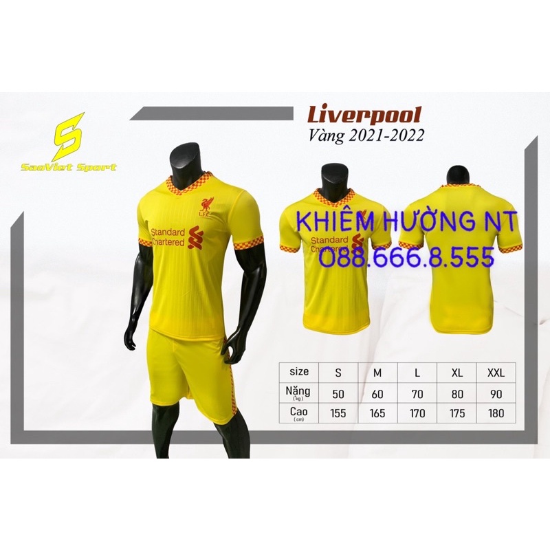 Áo Bóng Đá CLB Liverpool Đen(Thủ Môn) Sân Khách,Sân Nhà Mẫu Mới Nhất 2021-2022