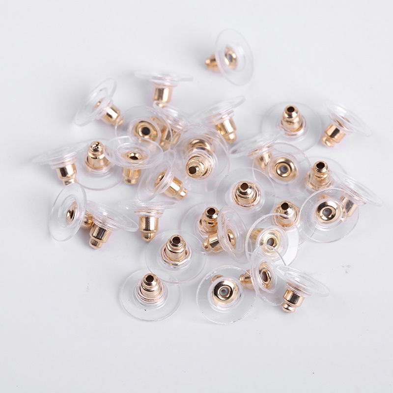 Set 100 Nút Kim Loại Hình UFO Làm Khuyên Tai DIY