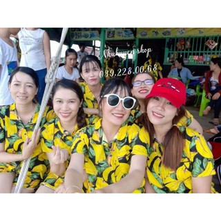 bộ chuối ảnh thật cho cả gia đình - chất vải kate thái. vảu mềm, mịn và không phai màu - (SALE SỐC  - nhuhuyen shop)