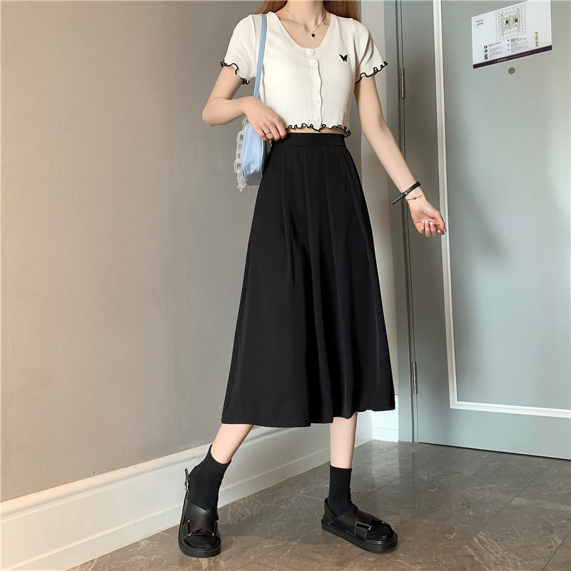 Chân Váy Chữ A Lưng Cao Xếp Ly Xinh Xắn Dành Cho Nữ 2021 đầm xếp váy xếp li chân váy xếp ly váy xếp ly chân váy xếp ly