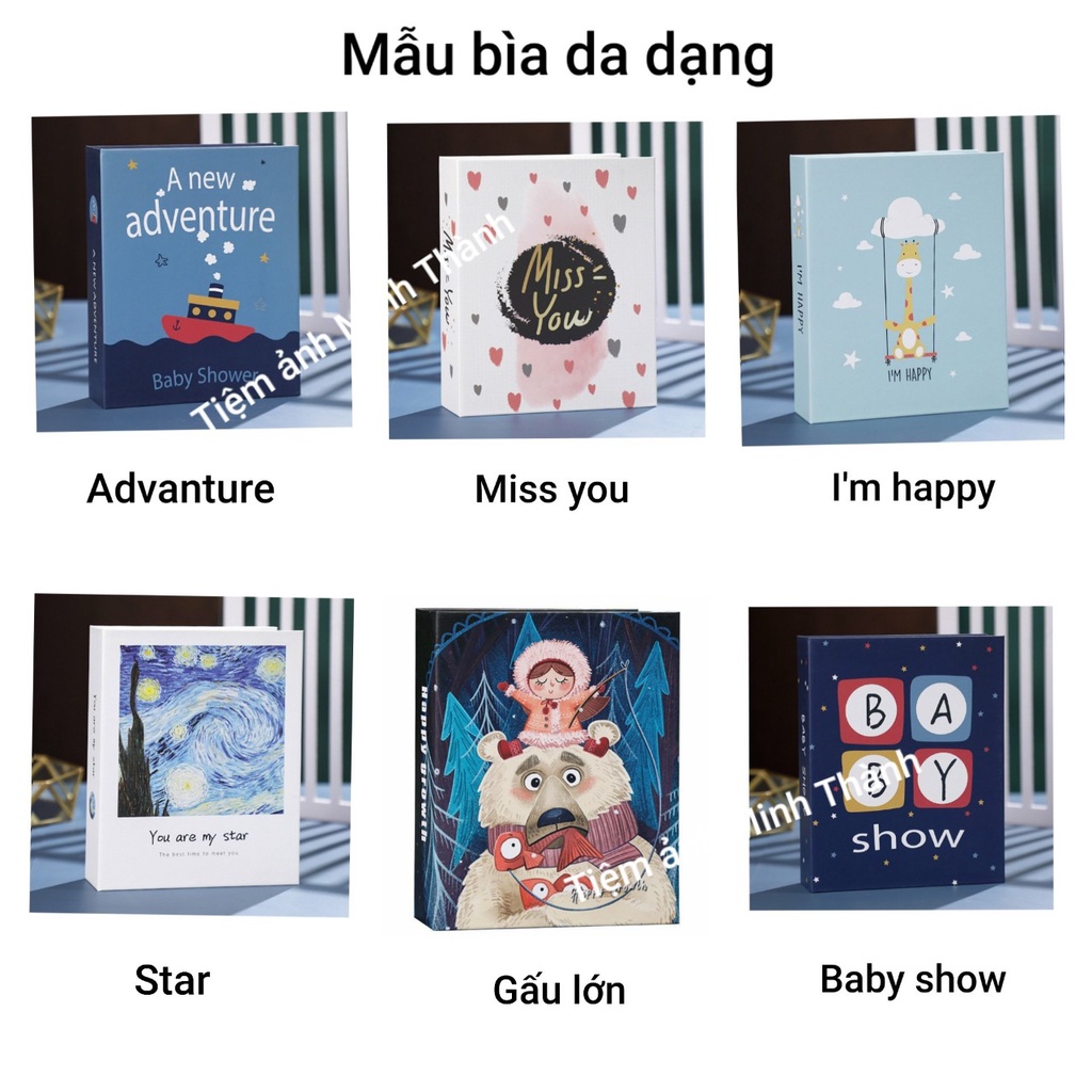 Album đựng ảnh 6x9, 7x10 đựng được 200 ảnh nhiều mẫu xinh tại Tiệm ảnh Minh Thành