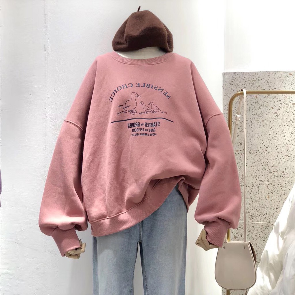 ẢNH THẬT - Áo Sweater Nỉ Bông Ulzzang Dáng Rộng Cho Nữ - Liti shop