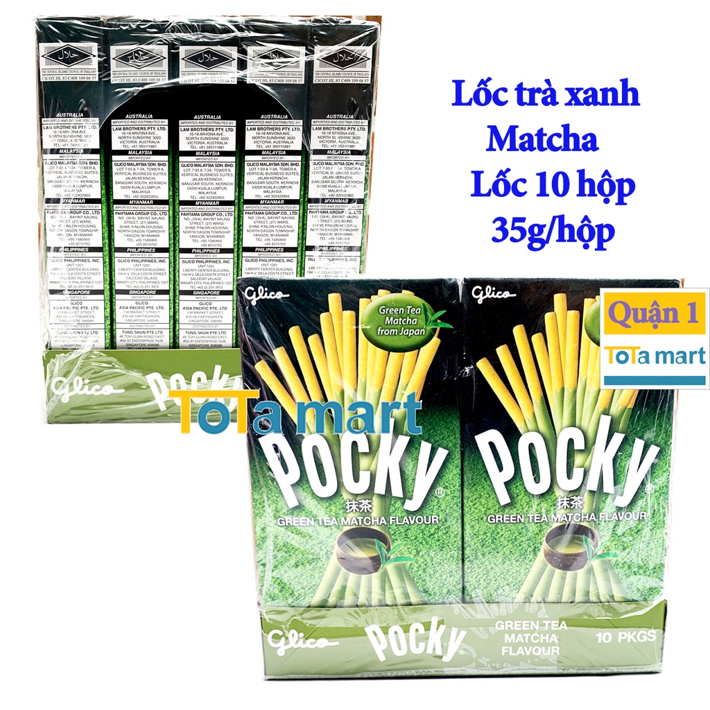 (hsd 06/2024) Lốc 10 hộp lớn bánh que Glico Pocky 49g đủ 8 vị