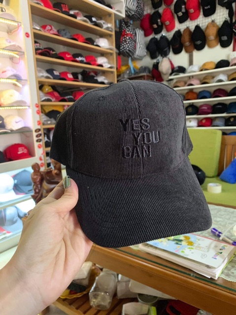 Nón kết vải nhung YES YOU CAN nam nữ