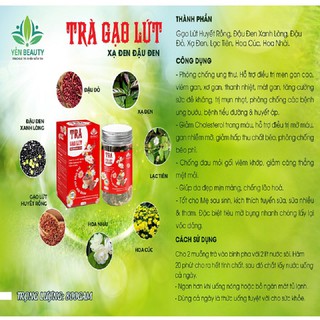 ❤️ Trà Gạo Lứt Xạ Đen Đậu Đen (Hộp LỚN 800g) ❤️