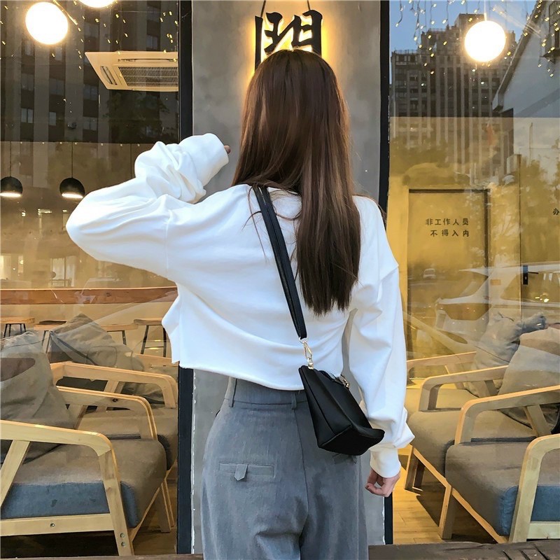 Set áo croptop ôm body tay dài phong cách ulzzang Hàn Quốc, Set áo croptop hoodie 2 món cá tính C65 - Maoshop