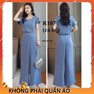 Rập giấy đồ bộ áo cộc và quần ống rộng mã số R107