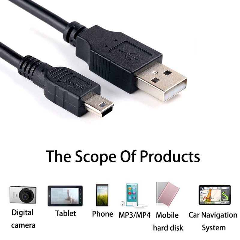 Cáp Mini USB sang USB A - Dài 1M Loại tốt - Chính hãng GX