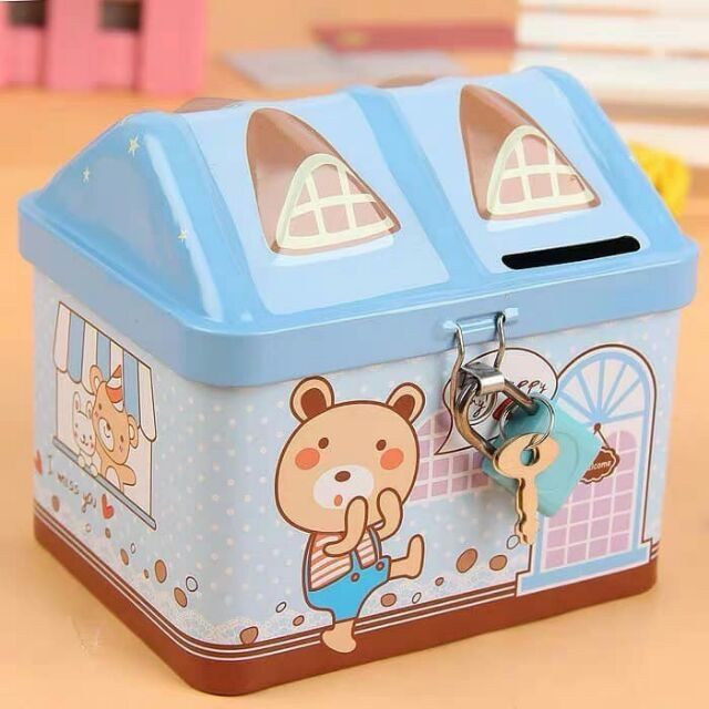 Két sắt đựng tiền hình ngôi nhà siêu ngộ nghĩnh