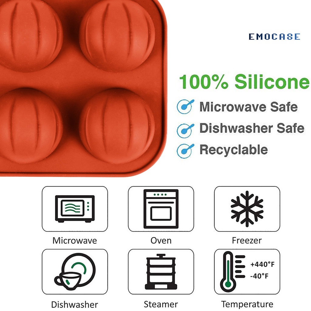 Khuôn Làm Bánh Mousse 6 Ngăn Không Dính Đa Năng Hình Bí Ngô