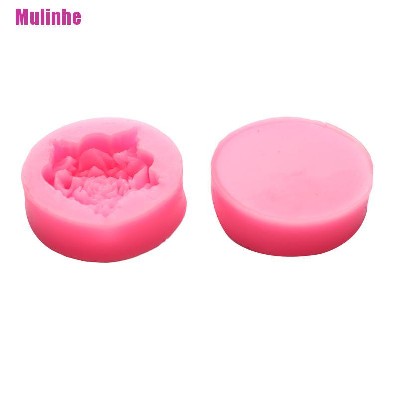 Khuôn Silicone Tạo Hình Hoa Hồng Nở 3D Trang Trí Bánh