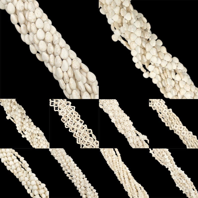 Bộ Hạt Đá Ngọc Lam Tự Nhiên Hình Vuông/Sao Biển/Hoa/Sao Biển Dùng Làm Trang Sức Diy