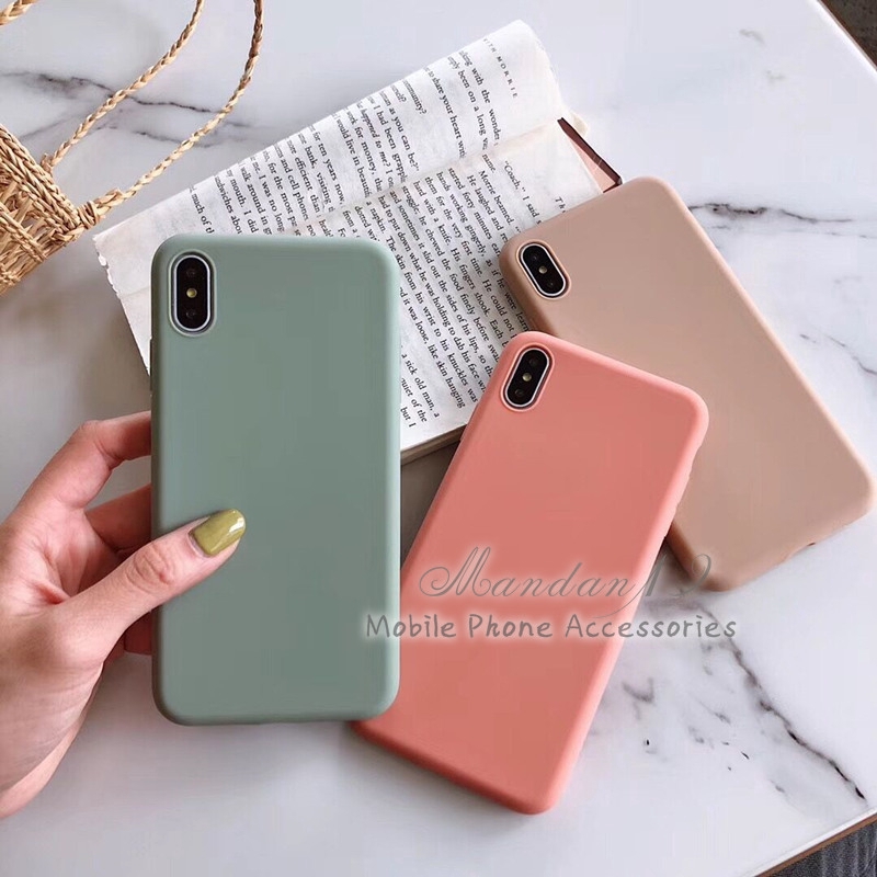 Ốp điện thoại mềm mặt nhám màu trơn bằng cao su dành cho Huawei Nova 5t Y7 Y9 Prime 2019