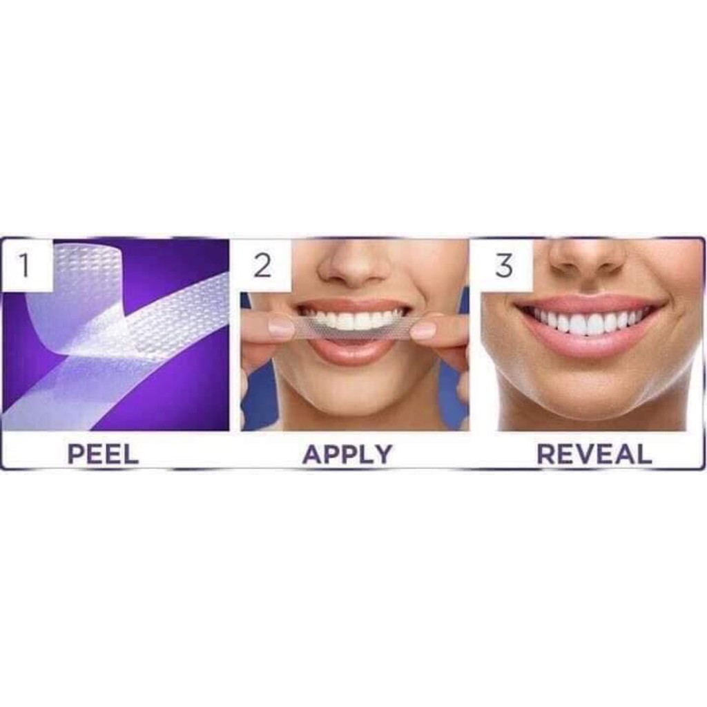 [Hộp 14 gói] Miếng dán trắng răng ❤ FREESHIP ❤ Miếng dán răng 3D White Luxe Advanced oral b - oral b (Có bill)