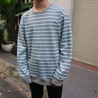 Áo sweater basic sọc_Fox unisex