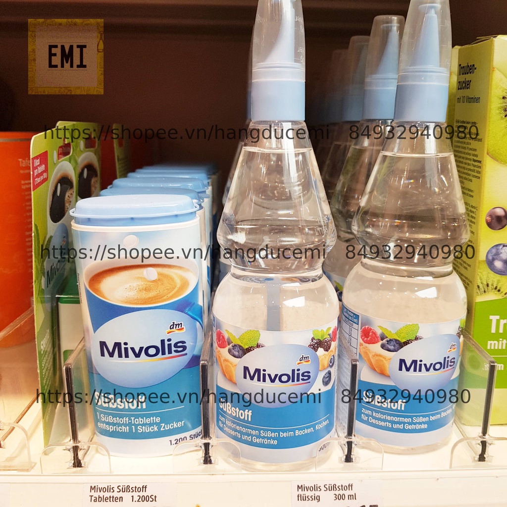 Đường ăn kiêng Mivolis dạng nước 300ml - Hàng nội địa Đức