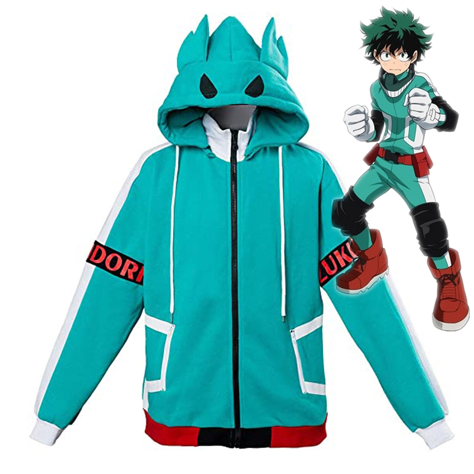 Áo Hoodie Hóa Trang Nhân Vật Midoriya Izuku Phim My Hero Academia 3d 2021