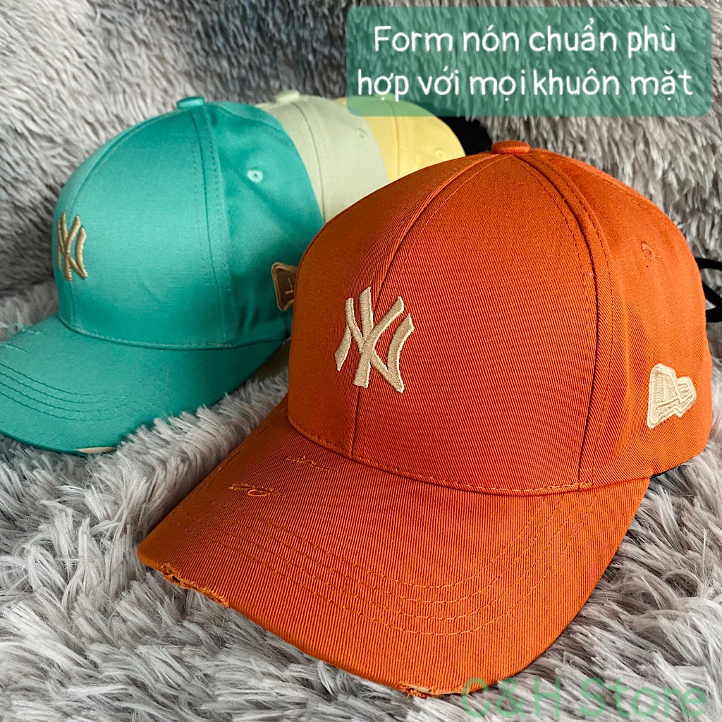 Mũ lưỡi trai nam nữ, nón kết lưỡi trai thêu chữ NY form unisex phong cách Ulzzang Hàn Quốc cá tính năng động NNY25