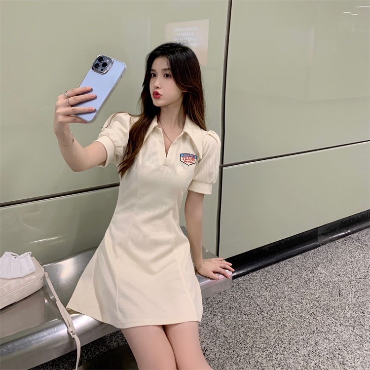 Xiaozhainv Đầm polo Ngắn Tay Thời Trang Dành Cho Nữ