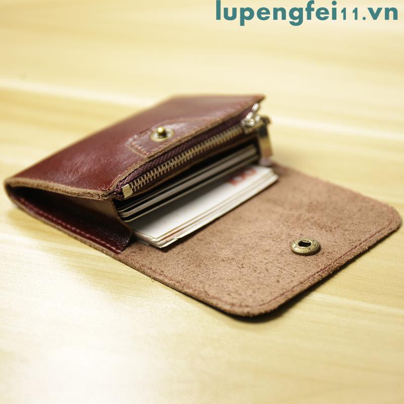 New style, new style, hot sale, handmade small cowhide coin wallet men and women retro leather coin bag zipper card bag trend small