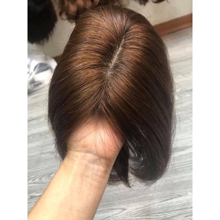 Phủ hói tóc thưa, tóc bạc siêu da Tóc Thật( order shop dệt)