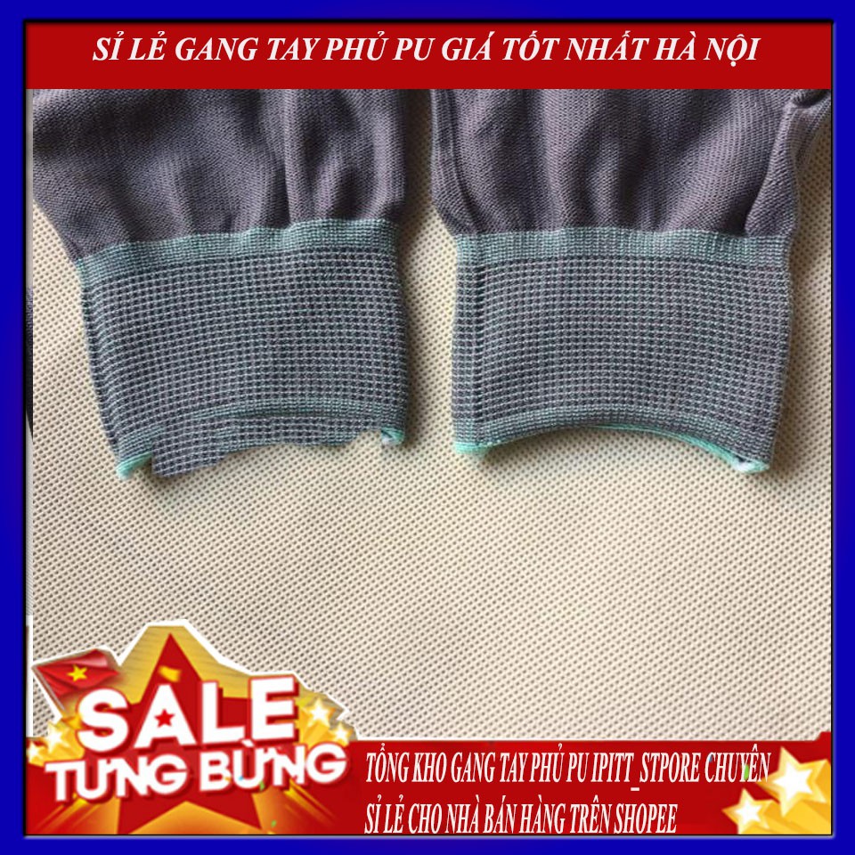 [ GIÁ RẺ NHẤT HÀ NỘI ] SET 10 ĐÔI GANG TAY BẢO HỘ NÚT XÁM