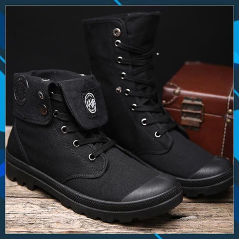 Xả Mới - Giày Nam Cao Cổ Buộc Dây Cổ Gấp Được Vải Canvas Siêu Bền Đế Cao Su Đúc Xẻ Rãnh Năng Động AL6 " " * ' /