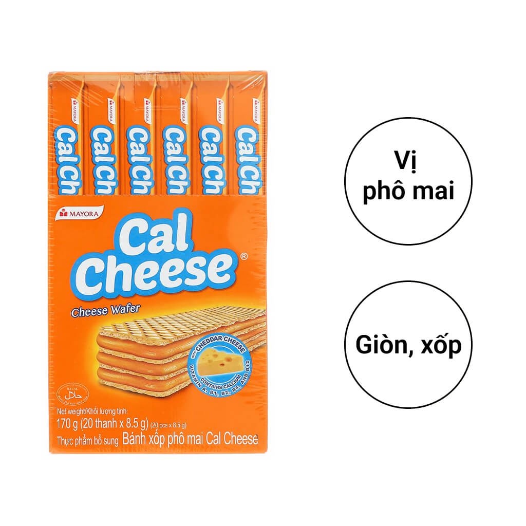 Bánh xốp Cal Cheese nhân kem phô mai 170g
